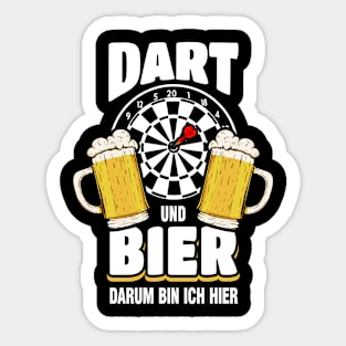 Darts And Beer That's Why I'm Here Dart Player Sticker